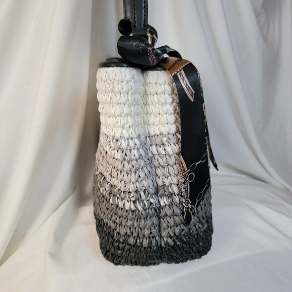 Michael Kors Pratt Medium Ombré Straw Shoulder Bag, NWT,Retails $448, W/Dust Bag - Picture 4 of 9